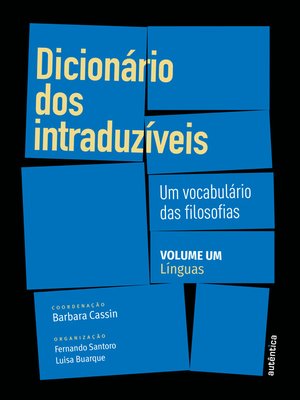 cover image of Dicionário dos intraduzíveis – Volume 1 (Línguas)
